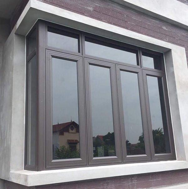 Mẫu cửa sổ nhôm kính 3 cánh đẹp màu đen