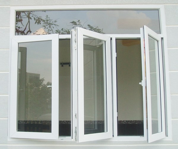 Cửa sổ mở quay khung nhôm kính 3 cánh