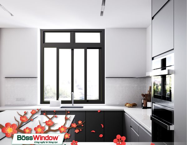 Mẫu cửa sổ nhôm kính 4 cánh đẹp