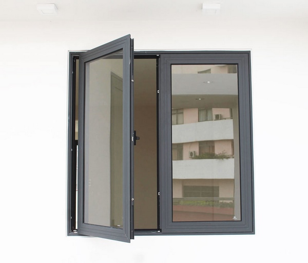 Mẫu cửa sổ mở quay 2 cánh màu đen