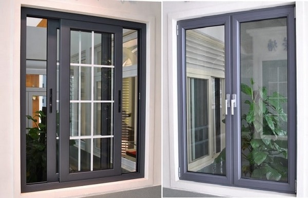 Các mẫu cửa sổ nhôm kính đẹp 2 cánh mở trượt mở quay